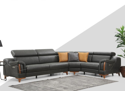 Corner sofa L-shape Sofa Couch Design Upholstery Modern Textile Furniture Living room